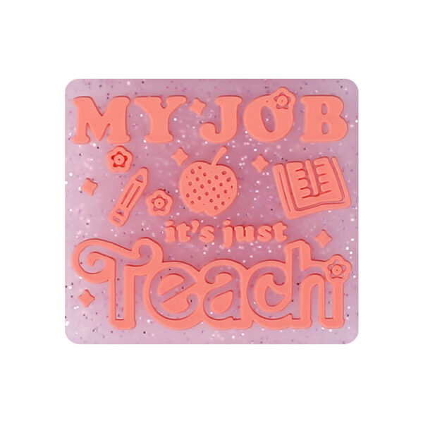 Wholesale High color value cartoon letter silicone beads glitter loose beads diy mobile phone chain key chain material beaded pen jewelry