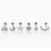 Wholesale 1 Piece Ear Cartilage Rings & Studs Casual Sexy Simple Style Moon Heart Shape Flower 316L Stainless Steel Waterproof Non Tarnish Surgical Steel Zircon Ion Plating (IP) 18K Gold Plated Lip Rings Nose Rings & Studs