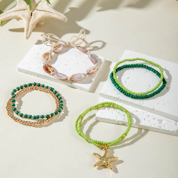 oly-33c924f9b18f09d36cfeb5de4784fd05 Wholesale Cross-Border Bohemian Beach Vacation Style Multi-Color Bracelet Beaded Summer Ocean Style Starfish Resin Bracelet for Women