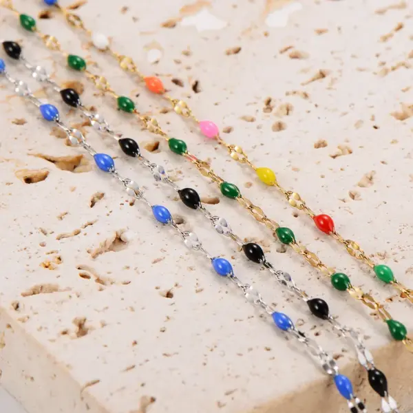 304 Stainless Steel Geometric PVD Coated 18K Real Gold Plated Vacation Simple Style Anklet