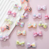 Wholesale Cute Cartoon Heavy Oil Double-sided Hand-painted Bow Acrylic Beaded DIY Mobile Phone Chain Bag Material Accessories