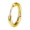 PVD Coated Gold Plated Silver Plated Circle 304 Stainless Steel Simple Style Waterproof Non Tarnish Earrings