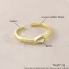 Wholesale Copper 18K Gold Plated Gold Plated Plating Inlay Water Droplets Heart Shape Zircon Open Rings Rings