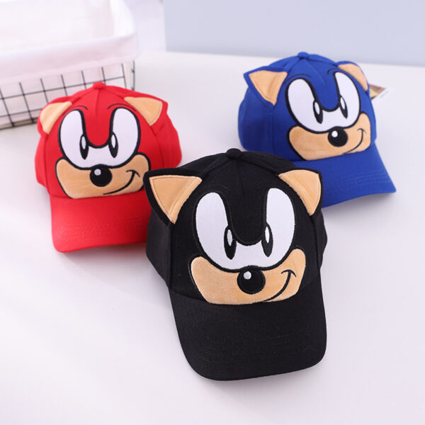 oly-33da7943b37ddafb60ffa42384a97cef Wholesale Sonic the Hedgehog Children's Baseball Cap Korean Version Cartoon Super Sonic Mouse Peaked Cap Spring and Autumn New Sonic Boy Hat