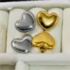 Wholesale PVD Coated 18K Gold Plated Heart Shape Stainless Steel Vintage Style Waterproof Non Tarnish Ear Studs