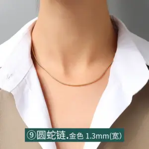 Golden Snake Chain 40 5cm / 100 Pieces in a Bundle (Naked for Personal Use)