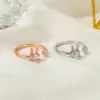 Copper Plating Rabbit Artificial Gemstones Copper Rings