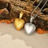 Wholesale Jewelry Fashion Heart Shape 201 Stainless Steel Artificial Diamond Plating Inlay Stainless Steel Necklaces