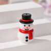 Wholesale Christmas snowman rubber beads, Christmas loose beads DIY