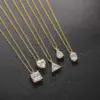 Wholesale Fashion Heart Shape Copper Inlay Zircon Pendant Necklace 1 Piece