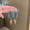 Wholesale Copper Rhinestones Pearl Geometric Butterfly Inlay Streetwear Drop Earrings For Women'S