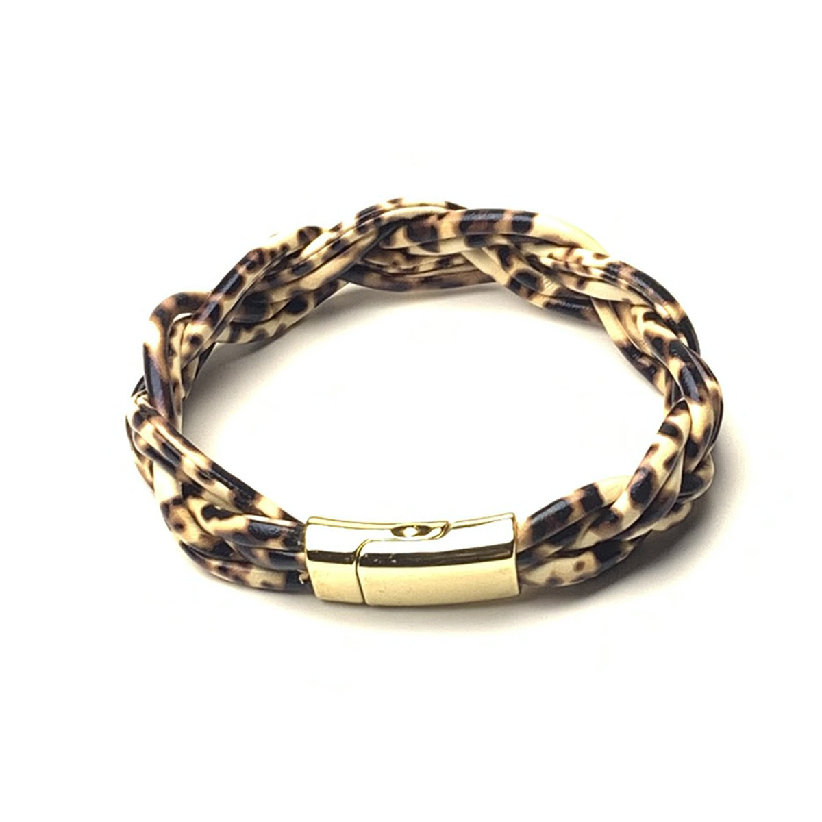 Wholesale 6 Strands Braided Bracelet Plastic Jelly banglesPVC Silicone Hose Leopard Leather Bracelet suit Cross Border Hot Sale