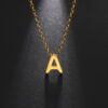 oly-3409f9df35466156a9d45a0518c20fec Wholesale welding 26 letters gold 18K gold plating does not fade jewelry 304 stainless steel necklace