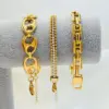 Wholesale Casual Simple Style Solid Color 304 Stainless Steel 24K Gold Plated Zircon Stainless Steel Bracelets In Bulk