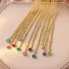 Wholesale Jewelry Lady Geometric Titanium Steel Plating Pendant Necklace Cable Chain