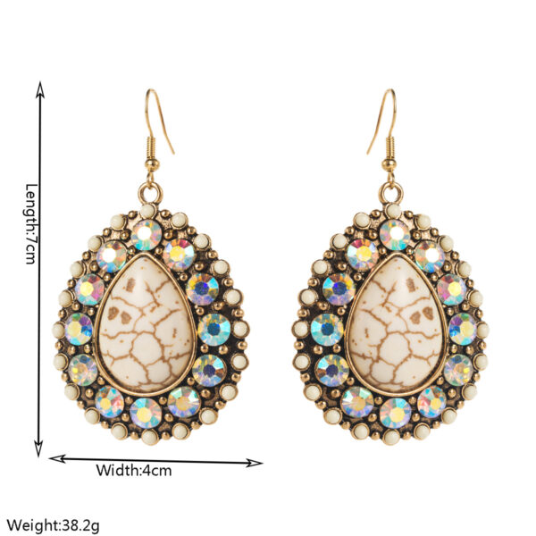 oly-3416c29eb5db02e3cd59eb82678458be Wholesale White and turquoise earrings