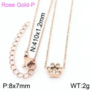 Rose Gold Diamond Necklace Kn233774-K
