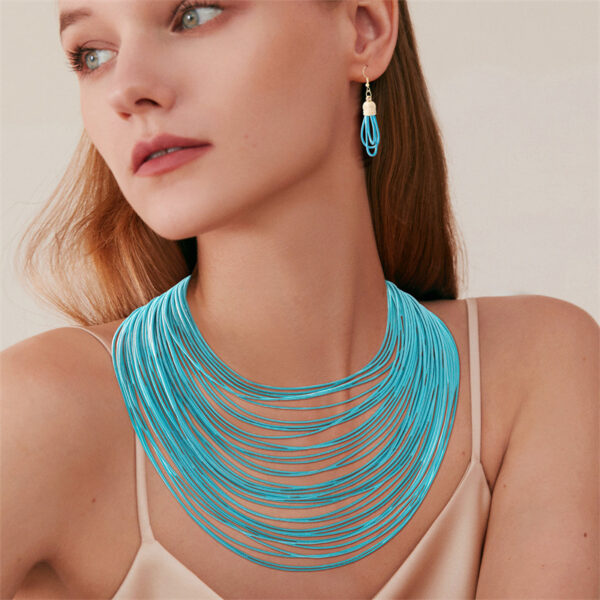 Wholesale European and American Cross-Border New Jewelry, Hand-Woven Necklaces, Fashionable Multi-Layered Women's Clavicle Chains, Personalized Temperament, Various Accessories