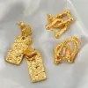 1 Pair Simple Style Commute U Shape Rectangle Polishing Plating Stainless Steel Titanium Steel 18K Gold Plated Drop Earrings