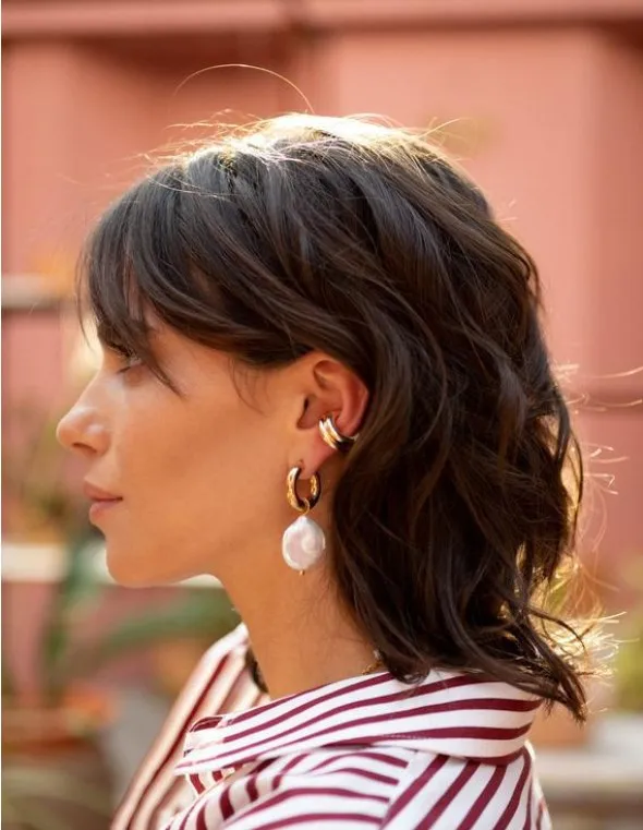 Wholesale 1 Pair Simple Style Water Droplets 302 Stainless Steel Freshwater Pearl 18K Gold Plated Drop Earrings