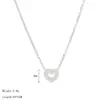 PVD Coated 18K Gold Platinum Real Gold Plated Heart Shape 304 Stainless Steel Waterproof Non Tarnish 304 Stainless Steel Pendant Necklace