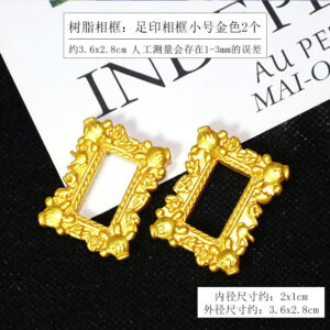 Resin photo frame: Footprint photo frame small gold 2 / Angel Photo Frame Series Accessories