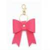 Wholesale New simple PU leather bow shape key chain bag pendant accessories