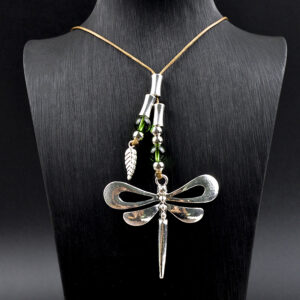 Wholesale Vintage Wax Rope Dragonfly Pendant Necklace