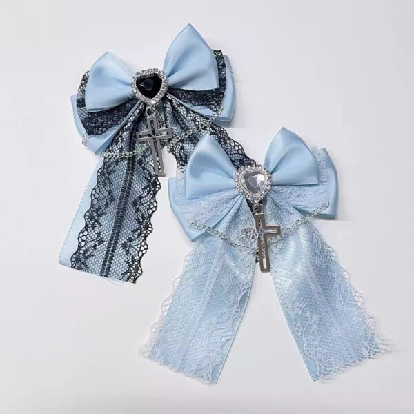 Wholesale Multi-Color Bow Bud Chain Cross Hair Clip Hair Accessories