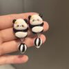 oly-343db0f19281fc5d5a34b109361dbee0 Wholesale Black and white panda earrings