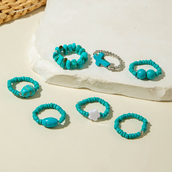 Wholesale Geometric irregular fashion ring set