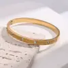 Casual Vacation Modern Style Simple 304 Stainless Steel 18K Gold Plated Rhinestones Bangle In Bulk