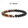 Wholesale Simple Style Round Alloy Natural Stone Beaded Bracelets 1 Piece