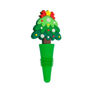 Colorful christmas tree wine stopper