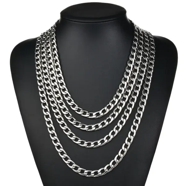 Wholesale Jewelry Hip-Hop Solid Color 304 Stainless Steel Polishing Stainless Steel Jewelry Sets