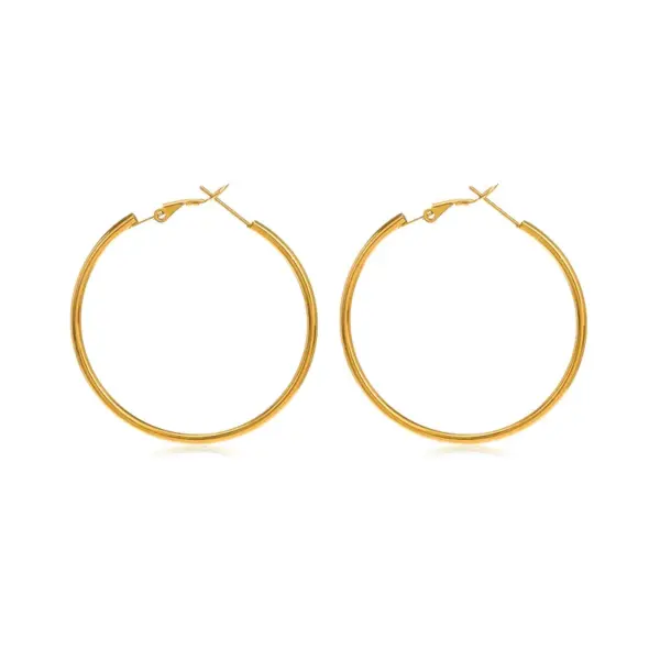 Wholesale 1 Pair Simple Style Solid Color Plating 304 Stainless Steel Stainless Steel Earrings