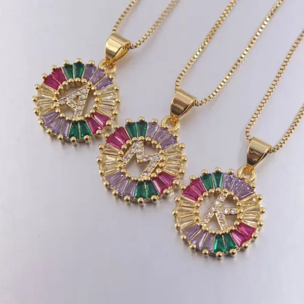 Copper Simple Style Plating Letter Necklace