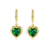 PVD Coated 18K Gold Real Gold Plated Heart Stainless Steel Simple Style Waterproof Non Tarnish Earrings