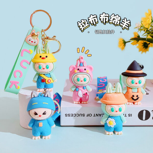 Wholesale Creative Cartoon Little Sheep Doll Keychain Couple School Bag Pendant Car Keychain Gift