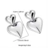 Wholesale Vacuum Plating Real Gold Plated Heart Shape 304 Stainless Steel Cute Sweet Waterproof Non Tarnish Earrings