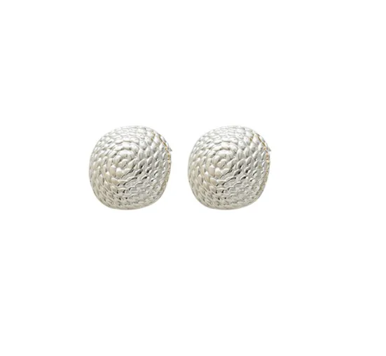 Wholesale 1 Pair Basic Modern Style Round Conch Plating 304 Stainless Steel Ear Studs