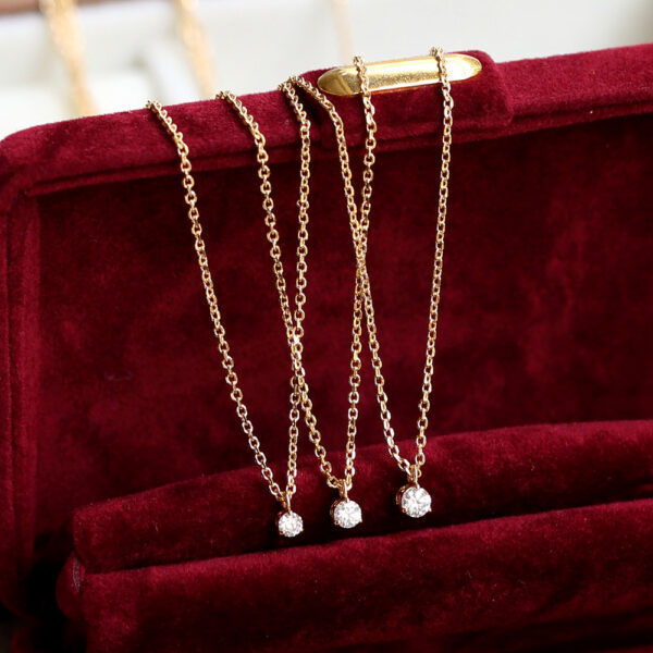 Wholesale Japanese jewelry aget nose droppings diamond necklace original Limei same style women's silver plated 14K gold clavicle necklace