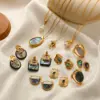 Wholesale Jewelry Vacation Classic Style Geometric Titanium Steel Plating Earrings Necklace Cable Chain