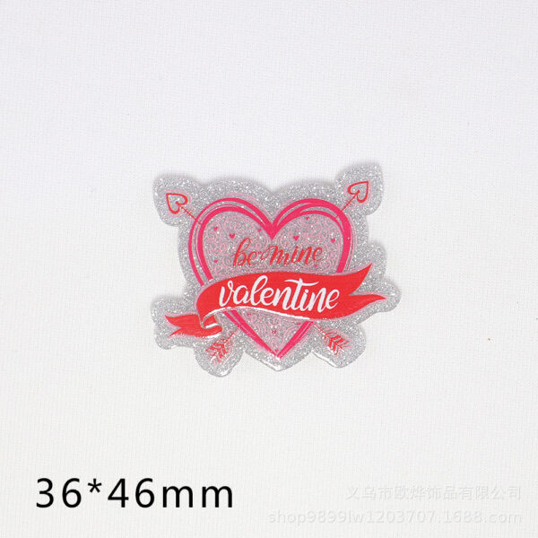 oly-34824fd8fcb0aa581d3e4b5a4ada8ed1 Wholesale loose pink cartoon letter peach heart bag jewelry acrylic pin cute DIY patch