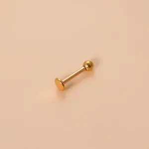 lip stud-Gold / 8mm