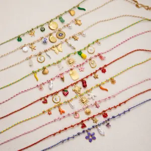 Wholesale Vacuum Plating 18K Gold Plated Starfish Heart Shape Butterfly 304 Stainless Steel Vintage Style Simple Style Chain Lobster Trigger Clasp Closure Multi Charms Necklace