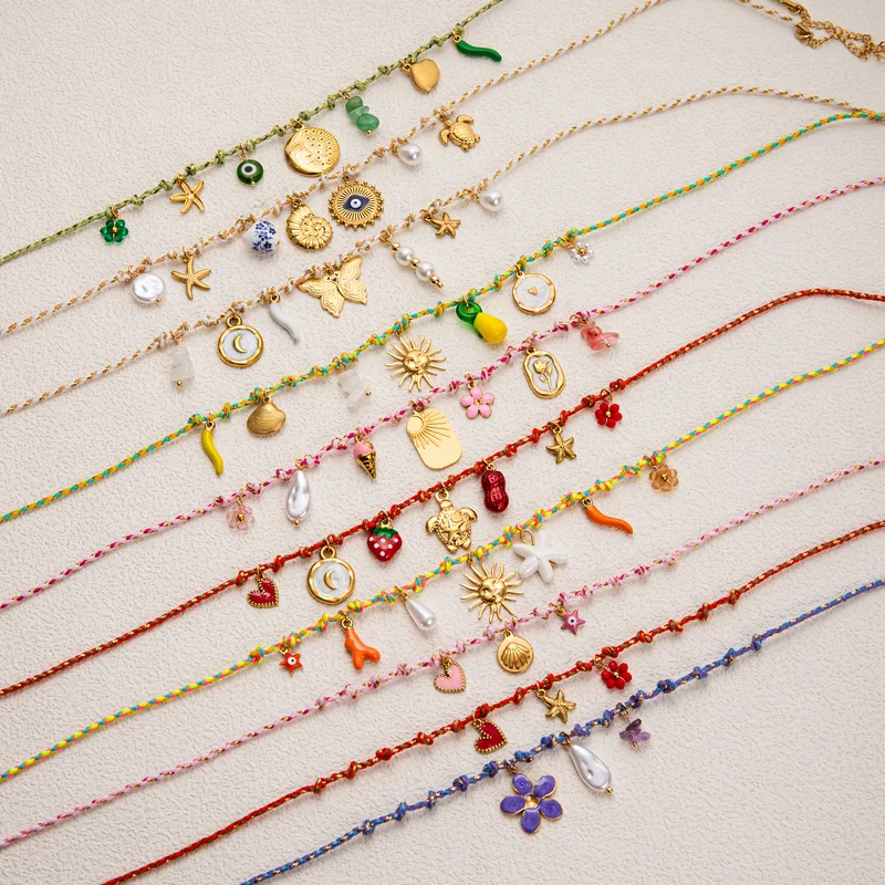 Wholesale Vacuum Plating 18K Gold Plated Starfish Heart Shape Butterfly 304 Stainless Steel Vintage Style Simple Style Chain Lobster Trigger Clasp Clo