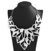 Wholesale exaerated hollow smooth leaf necklace metal big brand necklace collar women fashion jewelry