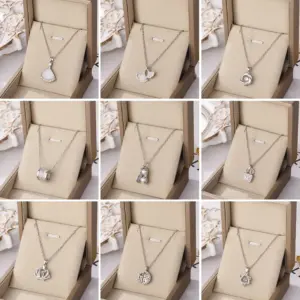 Real Gold Plated 304 Stainless Steel Electroplated Artificial Pearls Rhinestones Heart Shape Butterfly Fish Tail Waterproof Non Tarnish Inlay Fashion Necklace For Women'S