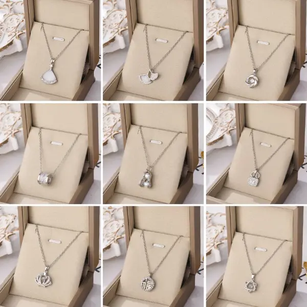 Real Gold Plated 304 Stainless Steel Electroplated Artificial Pearls Rhinestones Heart Shape Butterfly Fish Tail Waterproof Non Tarnish Inlay Fashion Necklace For Women'S